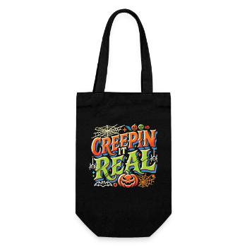 Creepin' It Real - Colorful Playful Halloween Shirt - Gift Bag for Bottles - black - Front