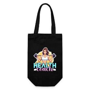 Health Coach Fitness Trainer Gym Teacher Workout - Gift Bag for Bottles - black - Front