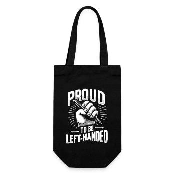 Linkshänder Lefty Left-hander Leftie Buddy - Gift Bag for Bottles - black - Front