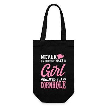 Cornhole Team Bean Bag Player - Geschenkbeutel für Flaschen - Schwarz - Vorne