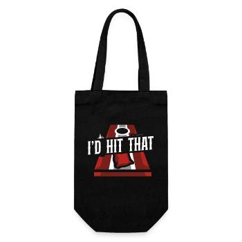 Cornhole Team Bean Bag Player - Gift Bag for Bottles - black - Front