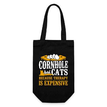 Cornhole Team Bean Bag Player - Geschenkbeutel für Flaschen - Schwarz - Vorne