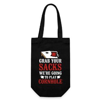 Cornhole Team Bean Bag Player - Geschenkbeutel für Flaschen - Schwarz - Vorne