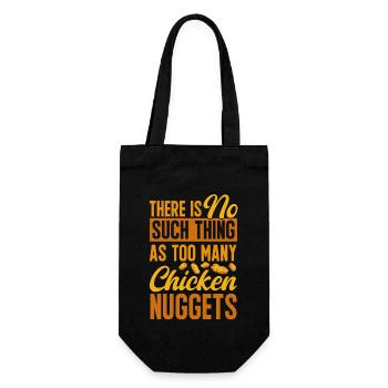 Chicken Nugget Liebhaber Chicken Nuggets - Geschenkbeutel für Flaschen - Schwarz - Vorne
