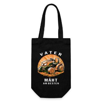 LAWN MOWER FATHER MOWS BEST - Gift Bag for Bottles - black - Front