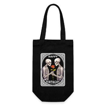 CARTE À JOUER HAPPY BIRTHGAY - Sac à bouteille - noir - Devant