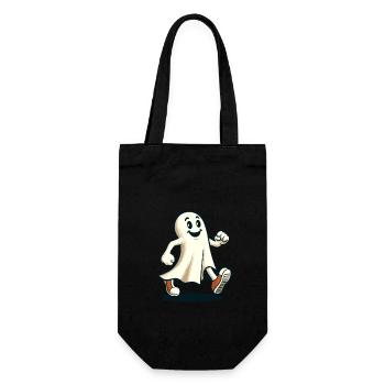 Funny Vintage Ghost Retro Art Style Halloween - Gift Bag for Bottles - black - Front