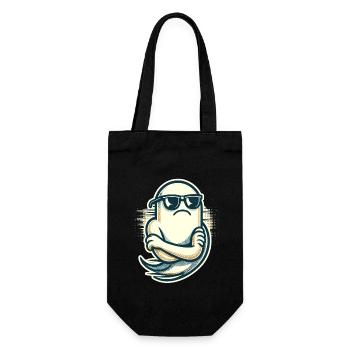 Cool Ghost Vintage Art Style Halloween Party - Gift Bag for Bottles - black - Front