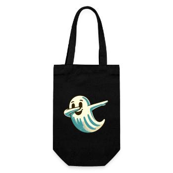 Drôle Halloween Fête Drôle Fantôme - Sac à bouteille - noir - Devant