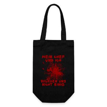 My and I couldn't agree on Halloween - Gift Bag for Bottles - black - Front