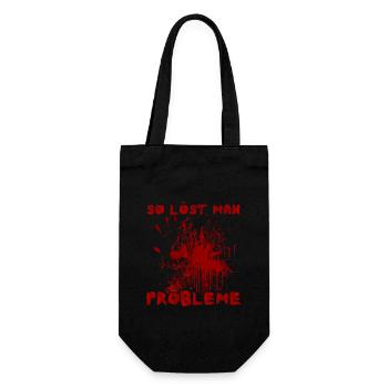 How to solve problems - Funny Halloween saying - Gift Bag for Bottles - black - Front