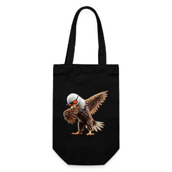 Dabbing Adler Tier Tierliebhaber Cool Motiv Dab - Geschenkbeutel für Flaschen - Schwarz - Vorne
