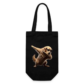 Dabbing Dogs Animal Lover Dab Golden Retrieve - Gift Bag for Bottles - black - Front