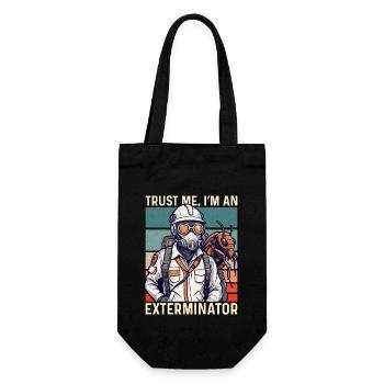 Pest Control Trust Me I'm Pest Control Worker - Geschenkbeutel für Flaschen - Schwarz - Vorne