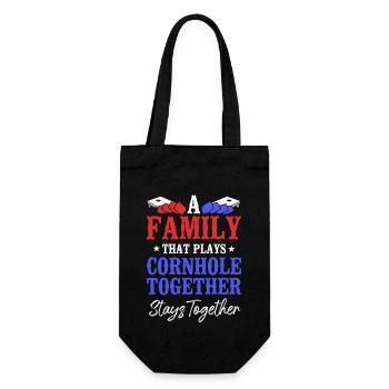 Cornhole Team Bean Bag Player - Geschenkbeutel für Flaschen - Schwarz - Vorne