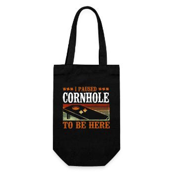Cornhole Team Bean Bag Player - Geschenkbeutel für Flaschen - Schwarz - Vorne
