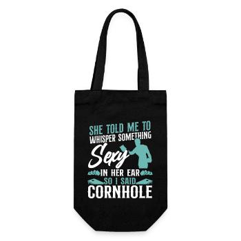 Cornhole Team Bean Bag Player - Geschenkbeutel für Flaschen - Schwarz - Vorne