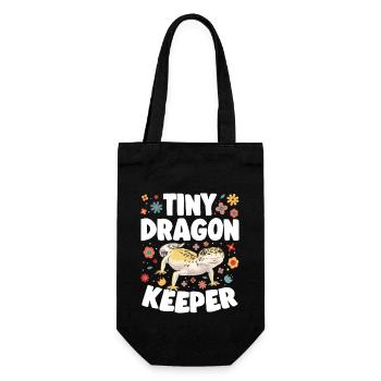 Leopard Gecko Reptile Pet Gecko - Gift Bag for Bottles - black - Front
