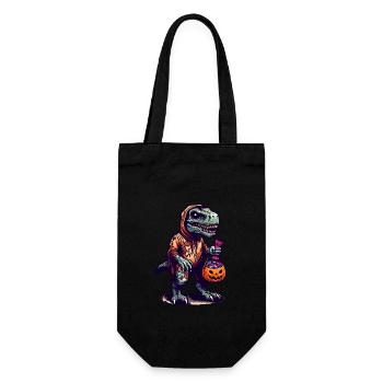 T-Rex Dinosaur Zombie Halloween Costume Decoration - Gift Bag for Bottles - black - Front