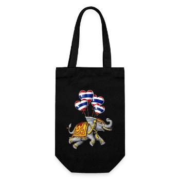 Éléphant de Thaïlande - Sac à bouteille - noir - Devant