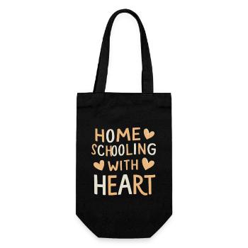 Homeschool Mom Dad Family Life Community Journey - Gift Bag for Bottles - black - Front