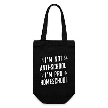 Homeschool Mom Dad Family Life Community Journey - Gift Bag for Bottles - black - Front