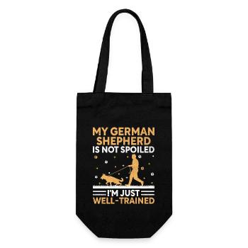 My German Shepherd Is Not Spoiled I'm Just Well Tr - Gift Bag for Bottles - black - Front