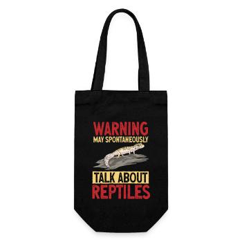 Leopard Gecko Reptile Pet Gecko - Gift Bag for Bottles - black - Front