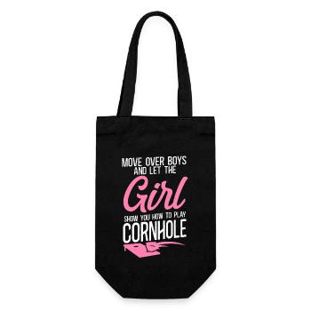 Cornhole Team Bean Bag Player - Geschenkbeutel für Flaschen - Schwarz - Vorne
