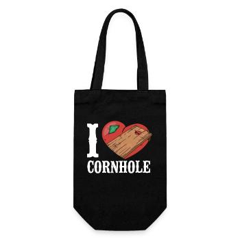 Joueur de sac de haricots de l’équipe Cornhole - Sac à bouteille - noir - Devant