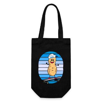 cacahuète maritime marin patineur patinage noix enfant - Sac à bouteille - noir - Devant
