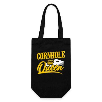 Cornhole Team Bean Bag Player - Geschenkbeutel für Flaschen - Schwarz - Vorne
