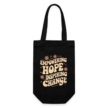 Renforcer l’espoir, inspirer le changement, Travail social - Sac à bouteille - noir - Devant