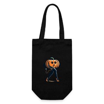 Funny pumpkin nurse geriatric nurse - Gift Bag for Bottles - black - Front