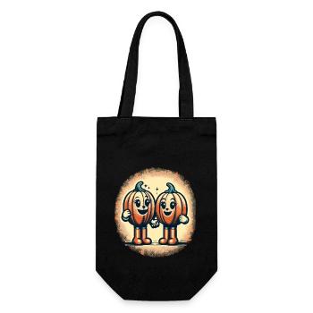 Cute Pumpkin Twins Halloween Costume Decoration - Gift Bag for Bottles - black - Front