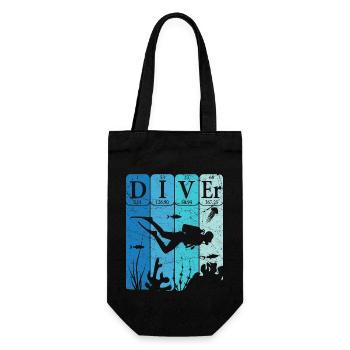 Scuba Diver Tableau périodique Éléments Retro - Sac à bouteille - noir - Devant
