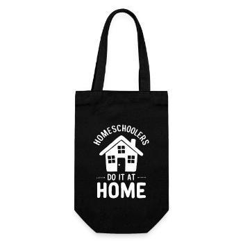 Homeschool Mom Dad Family Life Community Journey - Geschenkbeutel für Flaschen - Schwarz - Vorne