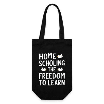 Homeschool Mom Dad Family Life Community Journey - Gift Bag for Bottles - black - Front