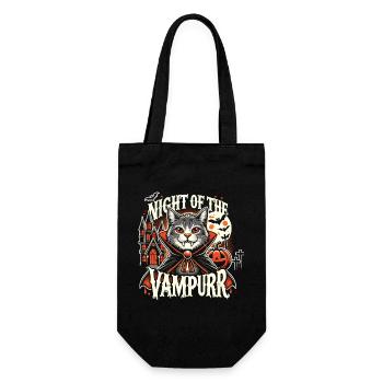 "Night of the Vampurr" Cat T-Shirt - Gift Bag for Bottles - black - Front