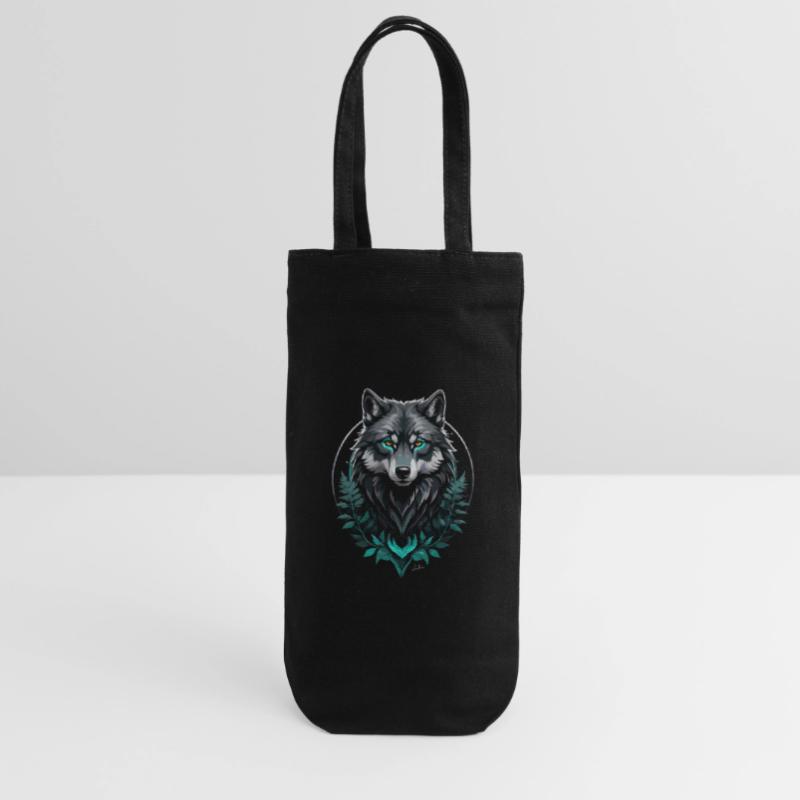 Forest Arctic Wolf Gift Bag for Bottles