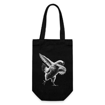 drôle dabbing poulet fermier amoureux des animaux dab - Sac à bouteille - noir - Devant