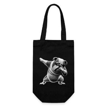 Funny Dabbing Dogs Animal Lover Dab Bulldog - Gift Bag for Bottles - black - Front