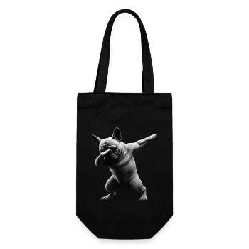 Funny Dabbing Dogs Animal Lover Dab Bulldog - Gift Bag for Bottles - black - Front