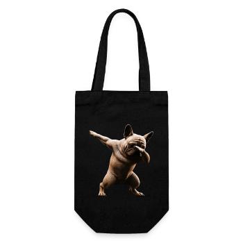 Funny Dabbing Dogs Animal Lover Dab Bulldog - Gift Bag for Bottles - black - Front