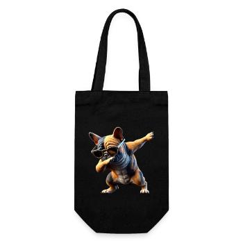 Funny Dabbing Dogs Animal Lover Dab Bulldog - Gift Bag for Bottles - black - Front