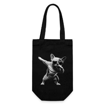 Funny Dabbing Dogs Animal Lover Dab Bulldog - Gift Bag for Bottles - black - Front