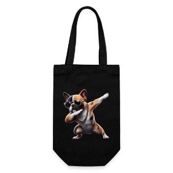 Funny Dabbing Dogs Animal Lover Dab Bulldog - Gift Bag for Bottles - black - Front