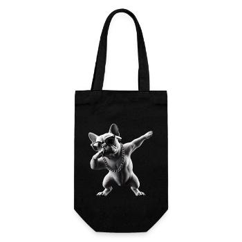 Funny Dabbing Dogs Animal Lover Dab Bulldog - Gift Bag for Bottles - black - Front