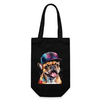 Bouledogue Français Snapback Cap Frenchie Dog - Sac à bouteille - noir - Devant