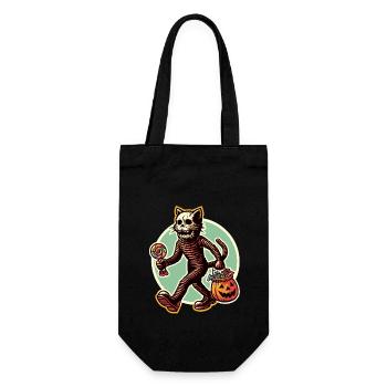 Mort-vivant Zombie Chat Trick or Treat Halloween - Sac à bouteille - noir - Devant
